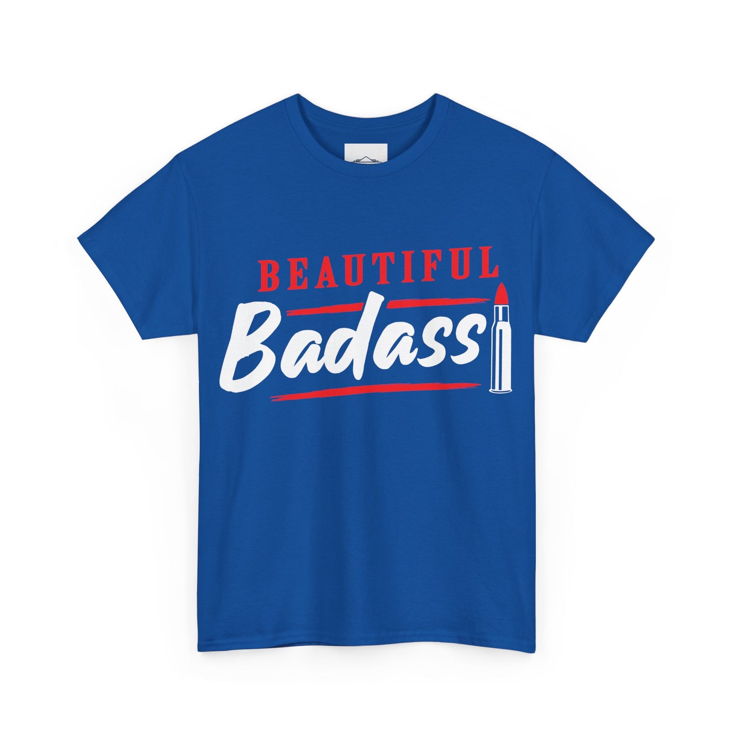 Women's Beautiful Tee White & Red lettering