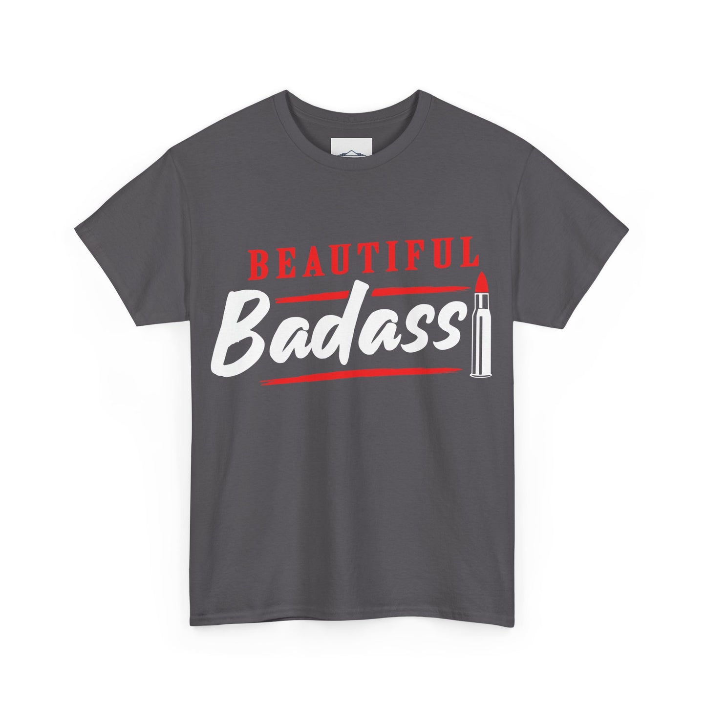 Women's Beautiful Tee White & Red lettering