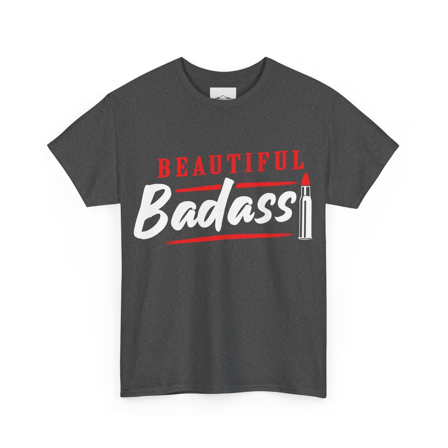 Women's Beautiful Tee White & Red lettering