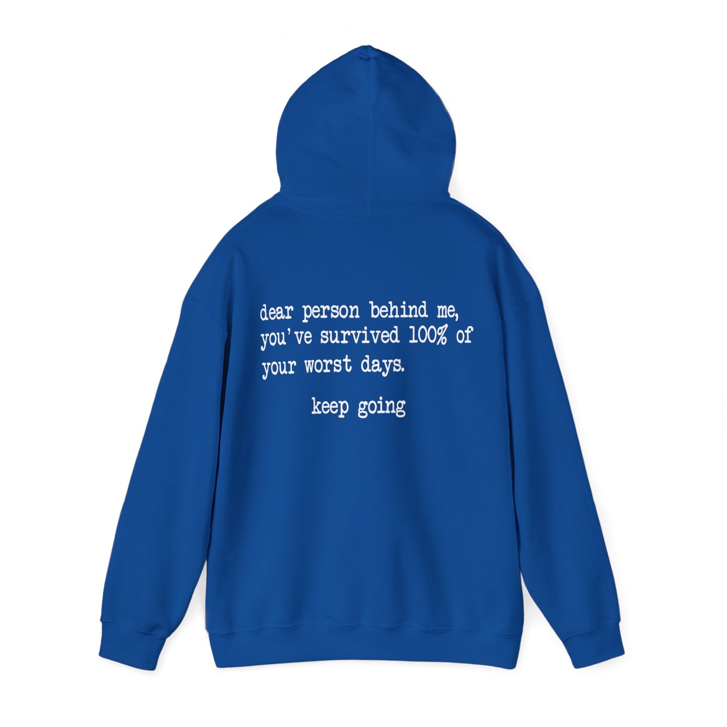 Unisex You Matter Hooded Sweatshirt. Front and Back design